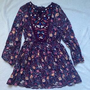 Floral Long Sleeve Kids Dress size 6/122
